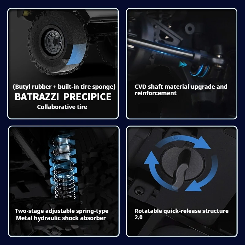 ترقية جديدة FMS FCX10P LC80 PRO V2 1/10 محرك خارجي بدون فرشاة RC 4WD محاكاة على الطرق الوعرة تسلق ألعاب المركبات نموذج #3