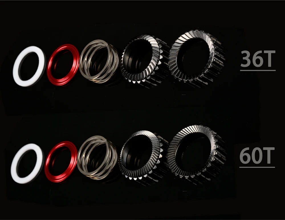 GOLDIX Neue Ratschen-Meshing-Spiral-Fahrradnabe 36T/60T für Rennrad/Mountainbike (370 350 310 180 160) Fahrradnabenteile – Detail 4