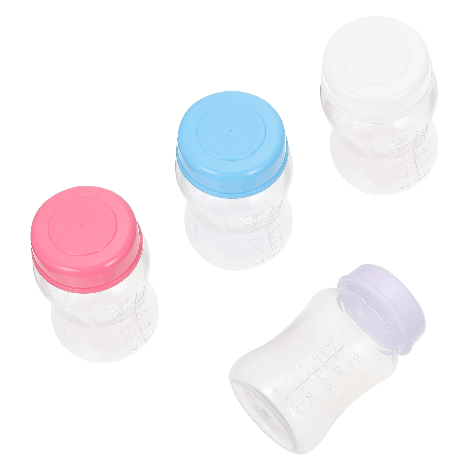 

4pcs Breast Milk Storage Bottle Leak Proof Compatible Pumps Travel Partner Stable Base Baby Milk Bottle