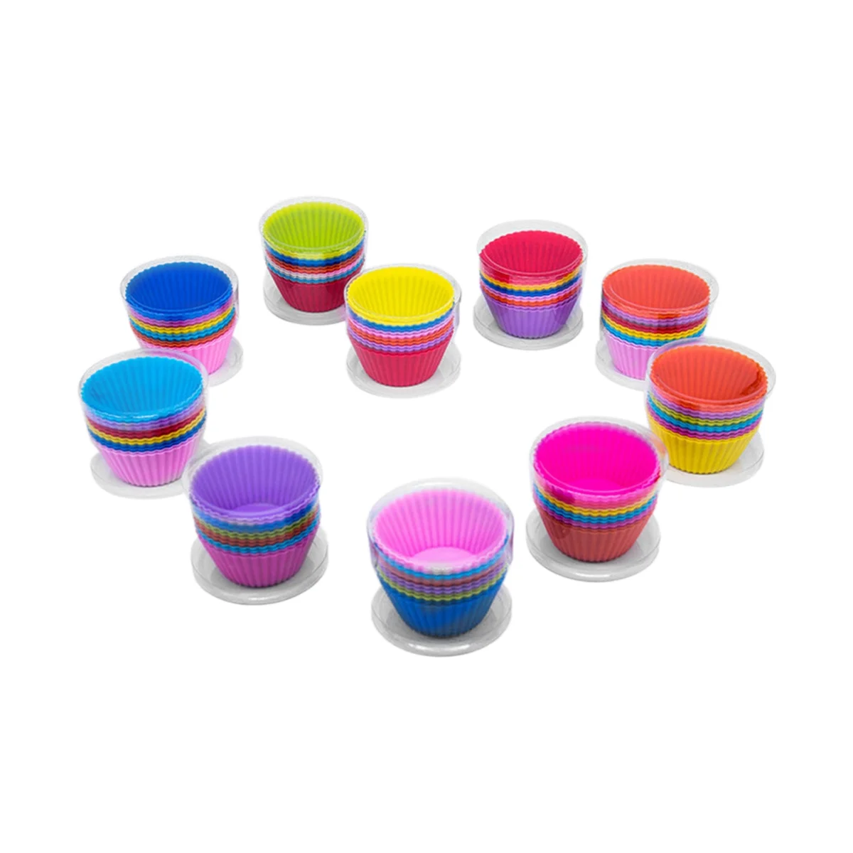 

Silicone Muffin Cup Birthday Party Wedding Decoration Baking Silicone Mold Egg Tart Mold (120 Pieces)