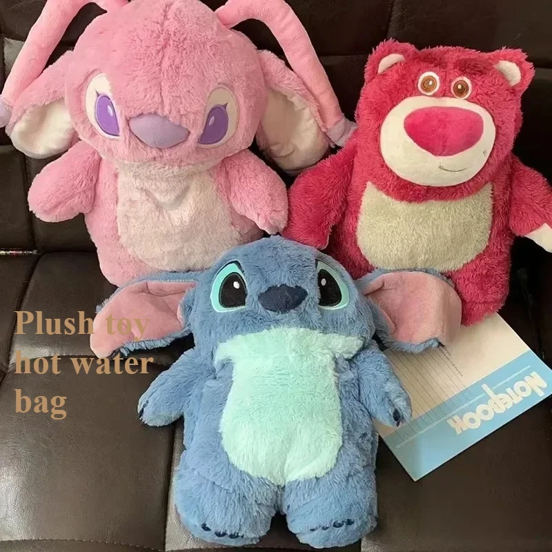 

Aoger Disney Stitch Anime Winter Extra Large Plush Hot Water Bottle Women'S Home Water Filling Hand Warmer Holiday Gift Girl