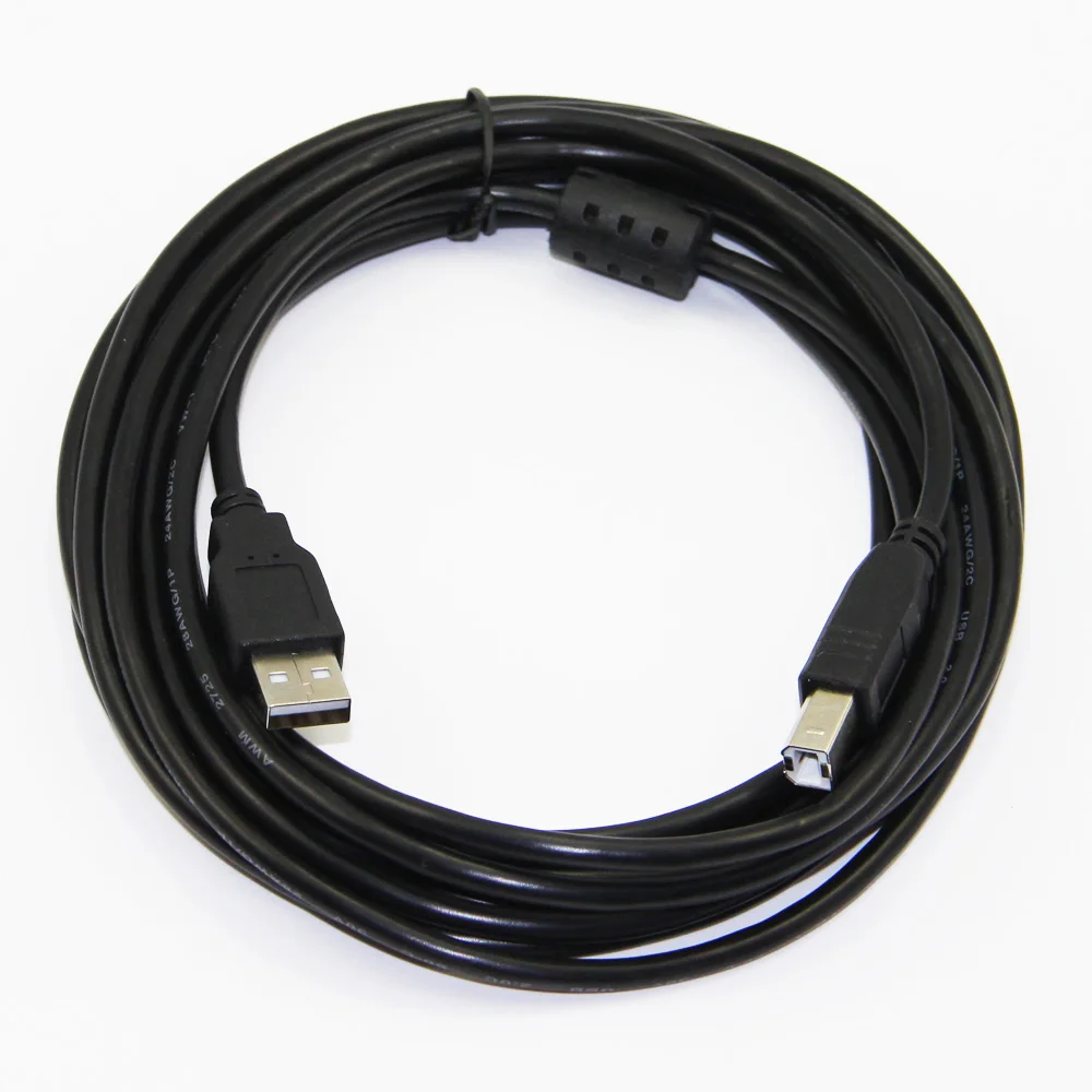 Bochara USB 2.0 Printer Cable Type A Male to Type B Male Foil+Braided(inside) Shielded 1.5m 1.8m 3m 5m