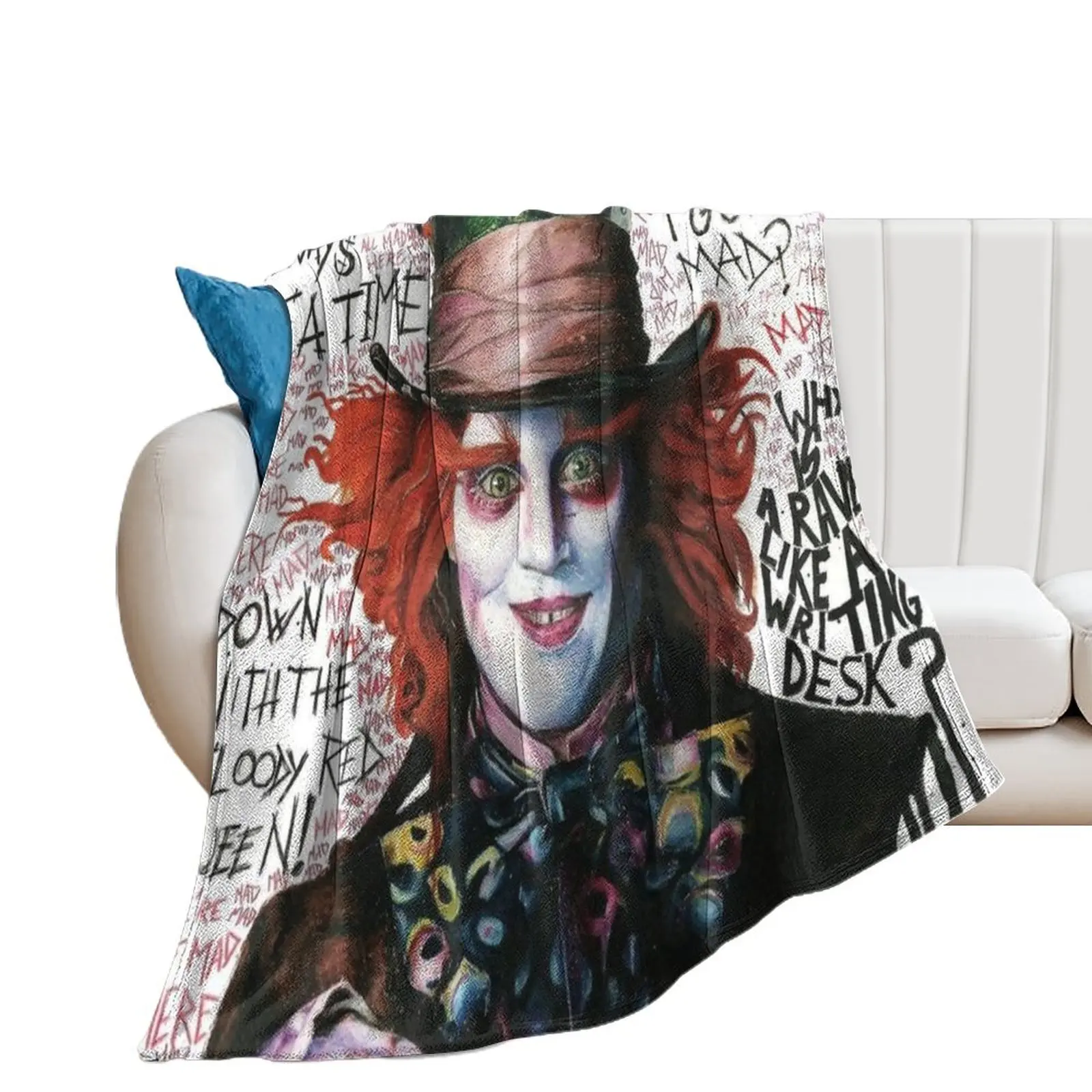 mad hatter Throw Blanket Sofa Throw Sofas Blankets