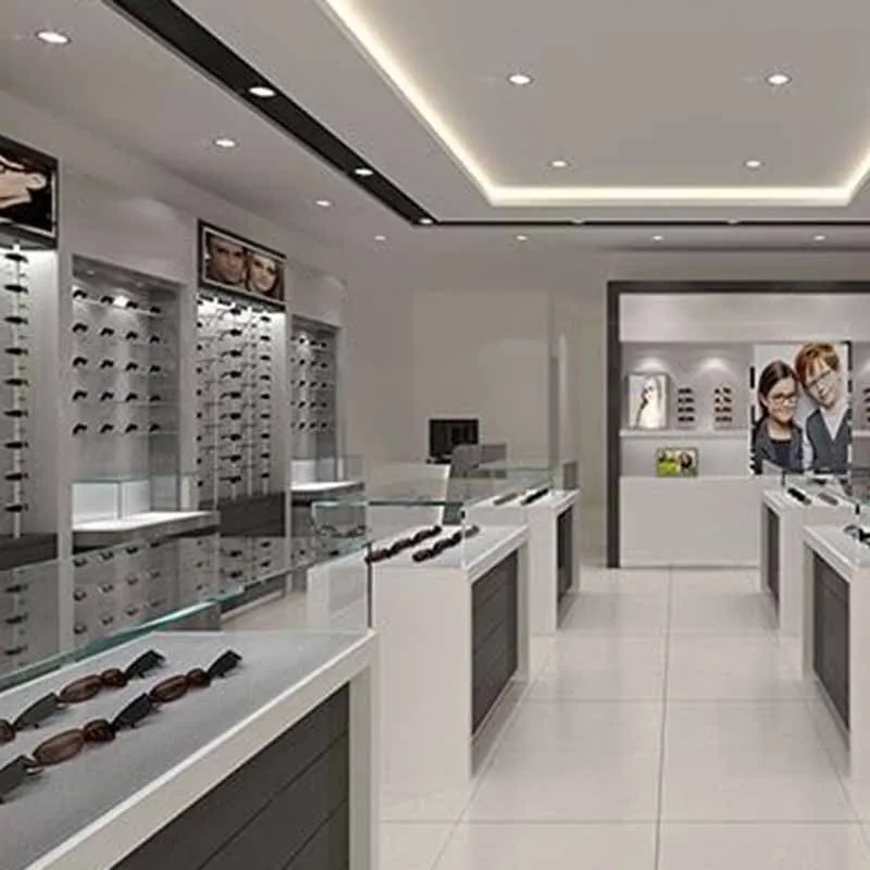 Custom Optical Store Display Cabinet, Glass Shelf Design Showcase, Shop Display, Móveis Stand, Decoração para óculos de sol