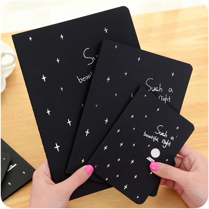 Diary Notebook Black Paper Notebook Diary Notepad Sketch Graffiti Notebook for Drawing Painting Office School Stationery Gifts