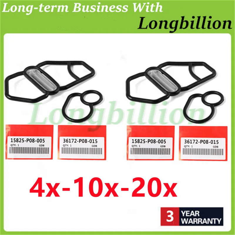 Upper + Lower VTEC Solenoid Gasket Fit for Honda GSR D16Z6 B18C1 B16A2 B18C5 36172-P08-015 15825-P08-005 36172P08005 15825P08005