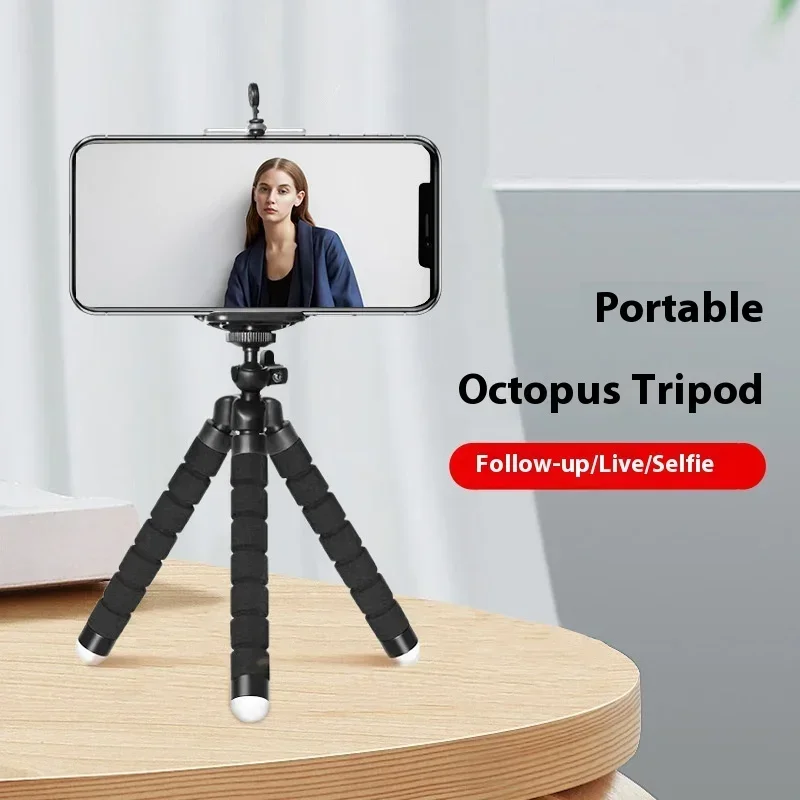 New Simulated Octopus Sponge Triangle Bracket Portable Retractable Rotating Live Selfie Multi Functional Mobile Phone Bracket