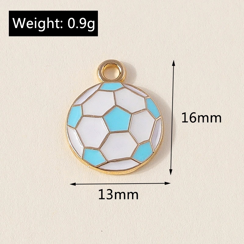 10 Stück niedliche Emaille-Sport-Fußballschuh-Hut-Anhänger zum Basteln von Ohrringen, Halsketten, DIY-Handarbeiten, Schmuckzubehör – Detail 10