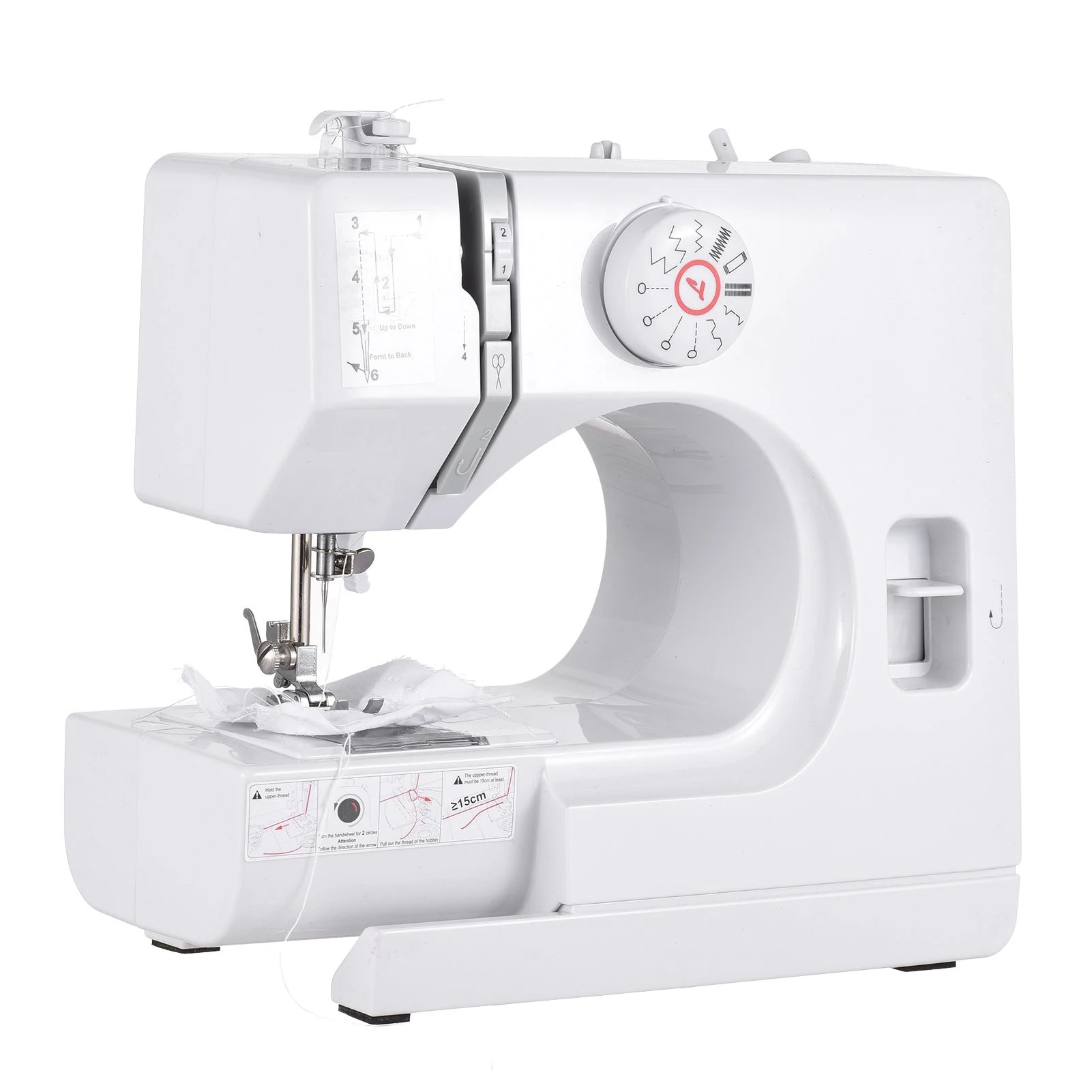 Swiitol Portable Sewing Machines with 12 Built-in Stitch Patterns Light Adjustable Speed Household Mini Sewing Machine Beginners