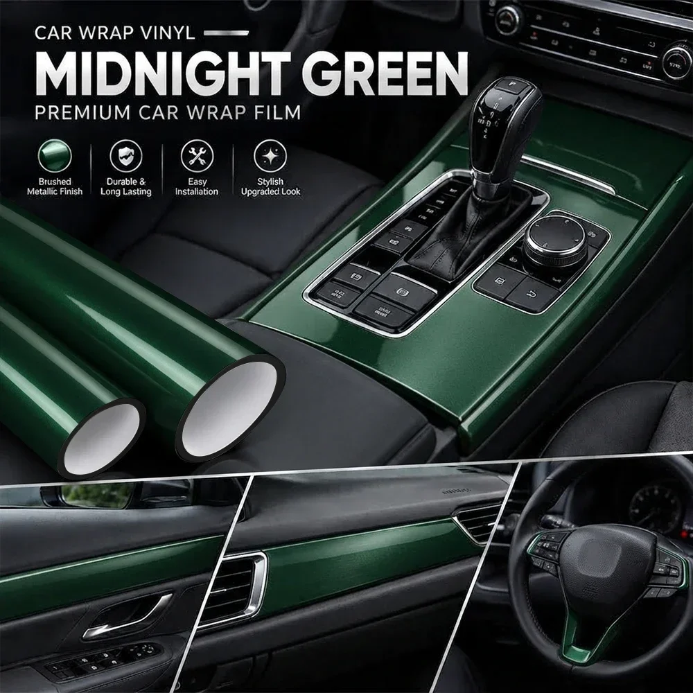Pellicola adesiva per auto in vinile, colore verde notte ultra brillante, con effetto di cambio colore, autoadesiva, senza bolle d'aria, per rivestimento auto, decalcomania in PVC per moto,