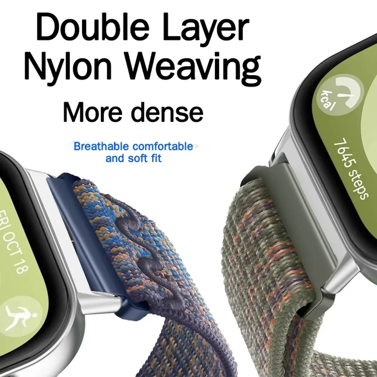 Huawei Watch Fit 4/4 Pro用ストラップ、織りスポーツスマートウォッチリストバンド、ナイロン製Correa、Huawei Watch Fit 3/4バンド、ブレスレット、ウォッチバンド