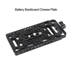 CAMVATE Cheese Plate V Mount Battery Plate With 15mm Rod Clamp One-piece For V Lock Power Supply Plate Power Splitter Adapter