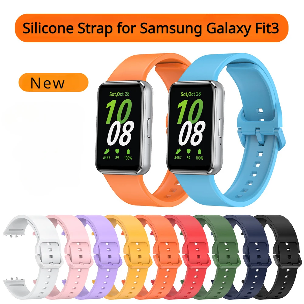 Silicone Strap for Samsung Galaxy Fit3 ,Official Galaxy FIT3 Color Buckle Sports Wristband New