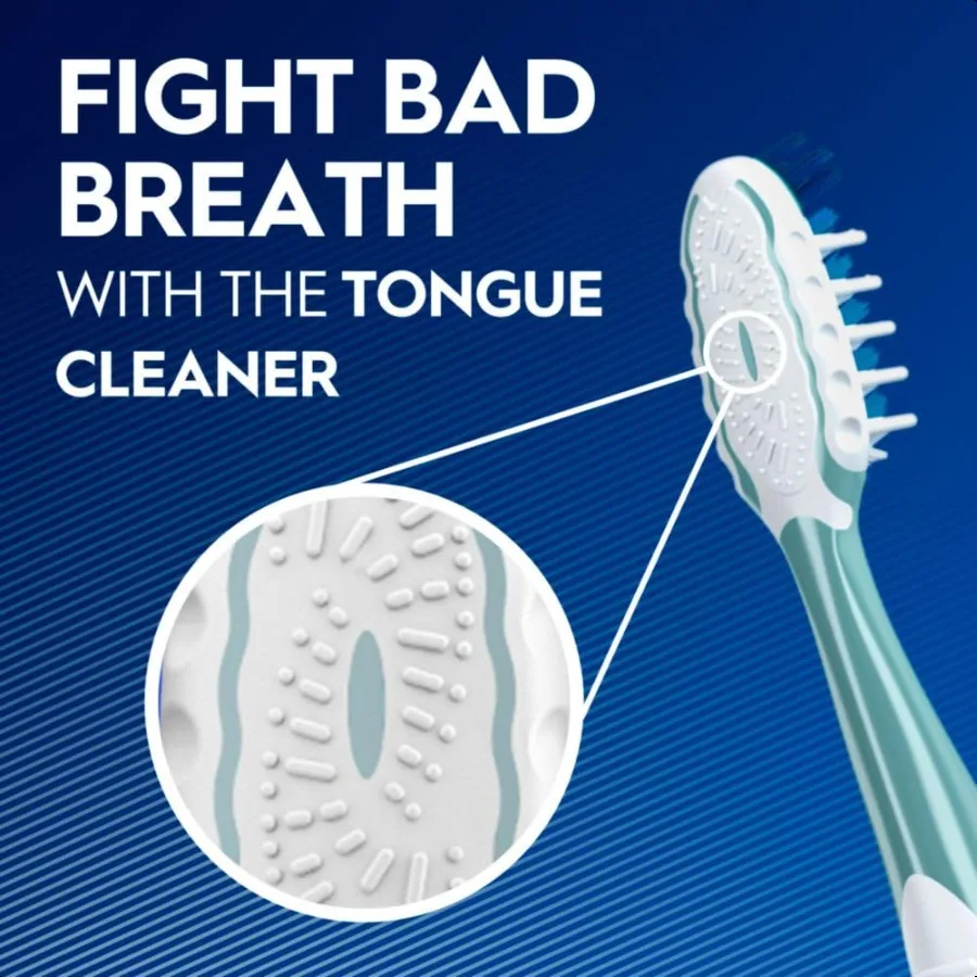 OralB Pro Health CrossAction All in One Soft Toothbrushes Deep Plaque Fighter Rounded Bristles Gentle on Teeth Tongue and Cheek