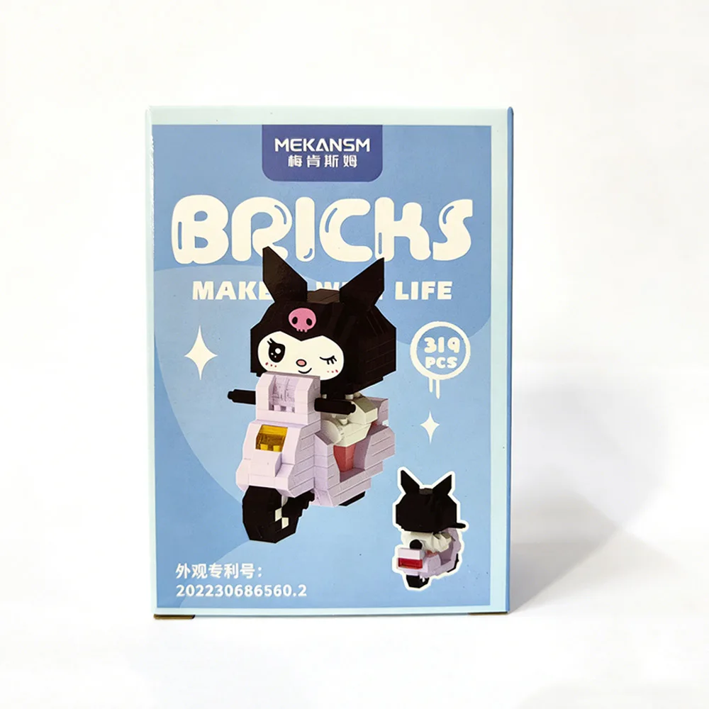 Anime DIY Bouwblokmodel Geassembleerde Speelgoed Kawaii Figuur Kuromi My Melody Kinderpuzzel Cadeau Bureau Decoratie