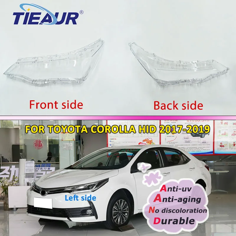 

Car Protective Headlight Glass Lens Cover Shade Shell Transparent Light Lamp For Toyota Corolla HID 2017 2018 2019 Replacement