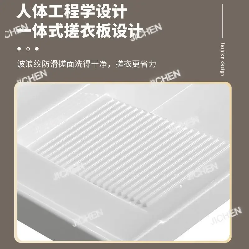 HSWaschepool met wasbord Groot zwembad Wastafel Balkon Wastafel Keramisch geïntegreerde wastafelbeugel Roestvrij staal