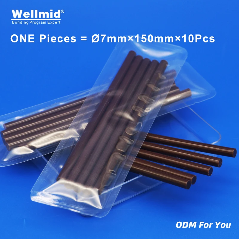 Brown Hot Melt Glue Sticks 7mm 11mm×150mm EVA Material To DIY Tools Artwork Toys Bond Metal Wood For Heat Gun bonding Adhesive