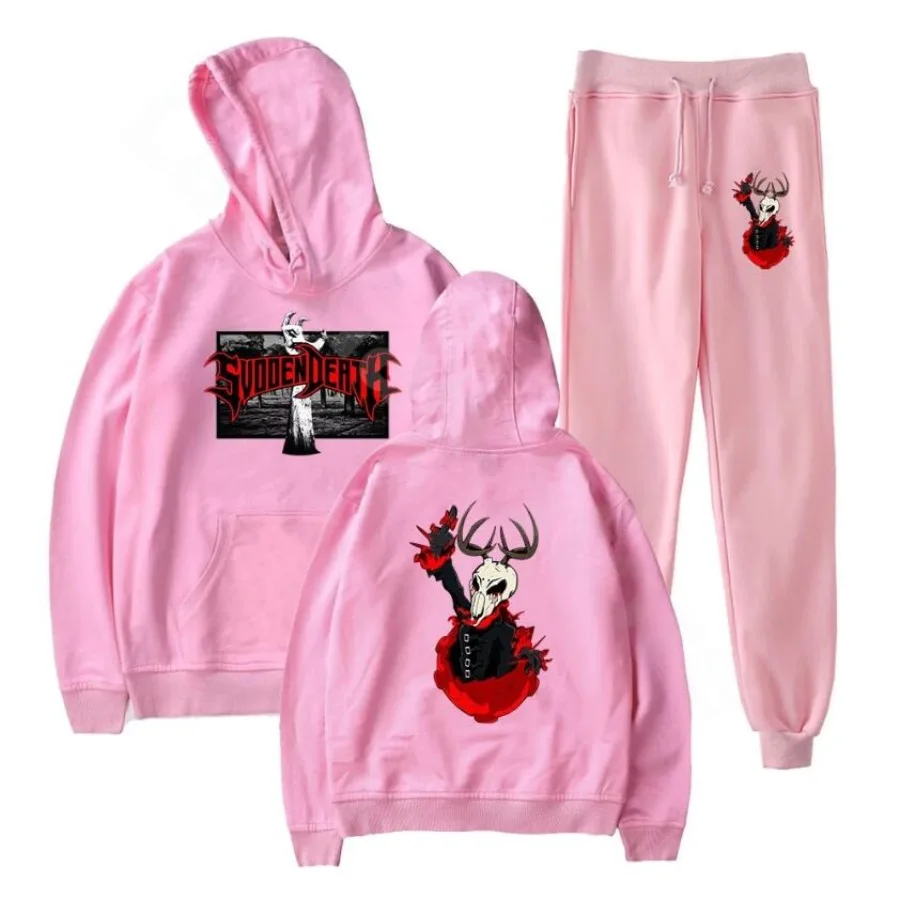 Svdden Death Tour Merch Men's Sportswear Sets Casual Tracksuit Two Piece Set Hooded Sweatshirt and Sweatpants Sportswear Suit