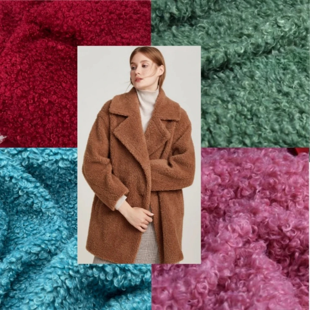 

Imitation Wool Rolls Looped Fur Grass Woolen Plush Fabric for Soft Doll Clothing Shoes Boot Lining Cloth Diy Sewing Per Meter