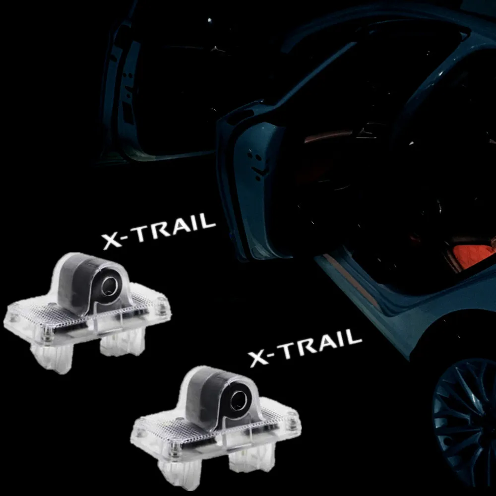 

2PCS Car Door Logo Light LED Welcome Lamp Logo Courtesy Projector For Nissan X-trail T30 T31 2001-2014 Auto Interior Accessories