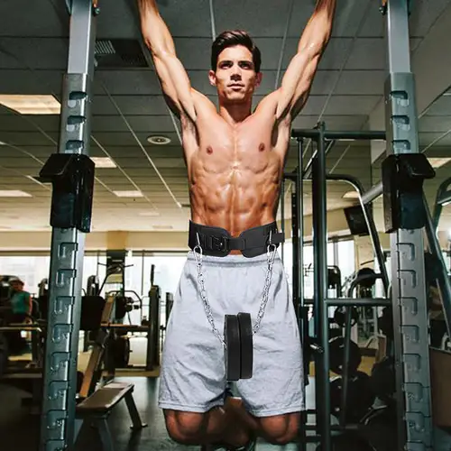 Imagen 2 del producto Cinturón de fitness para hombre, barra horizontal en cuclillas, protección de cintura, cinturón de entrenamiento de fuerza muscular trasera