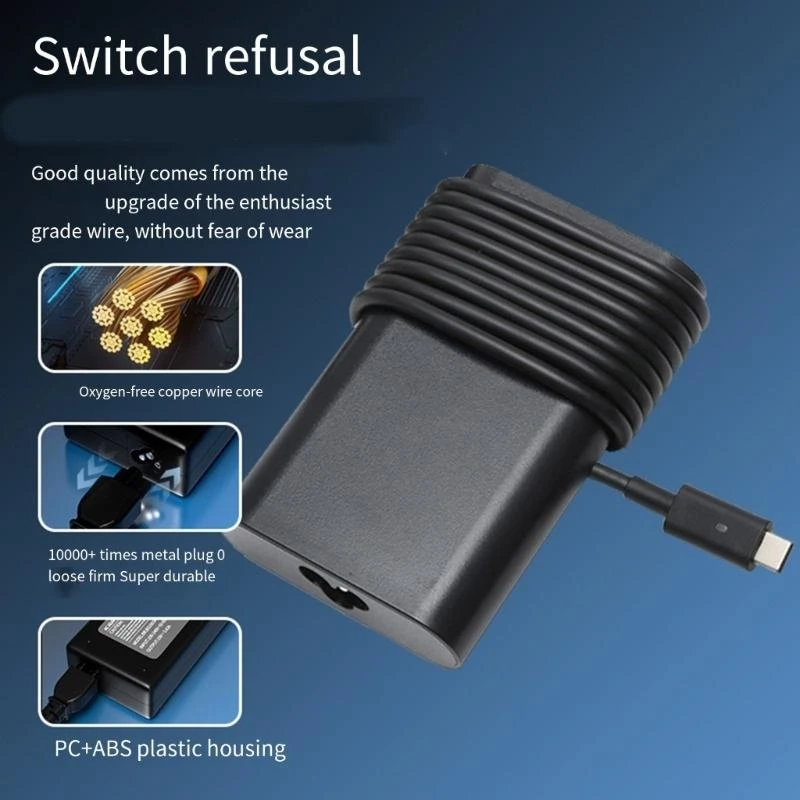 Efficient 65W USB C For Latitude 5540 7420 7430 and More Models with Quick Charging Adapter