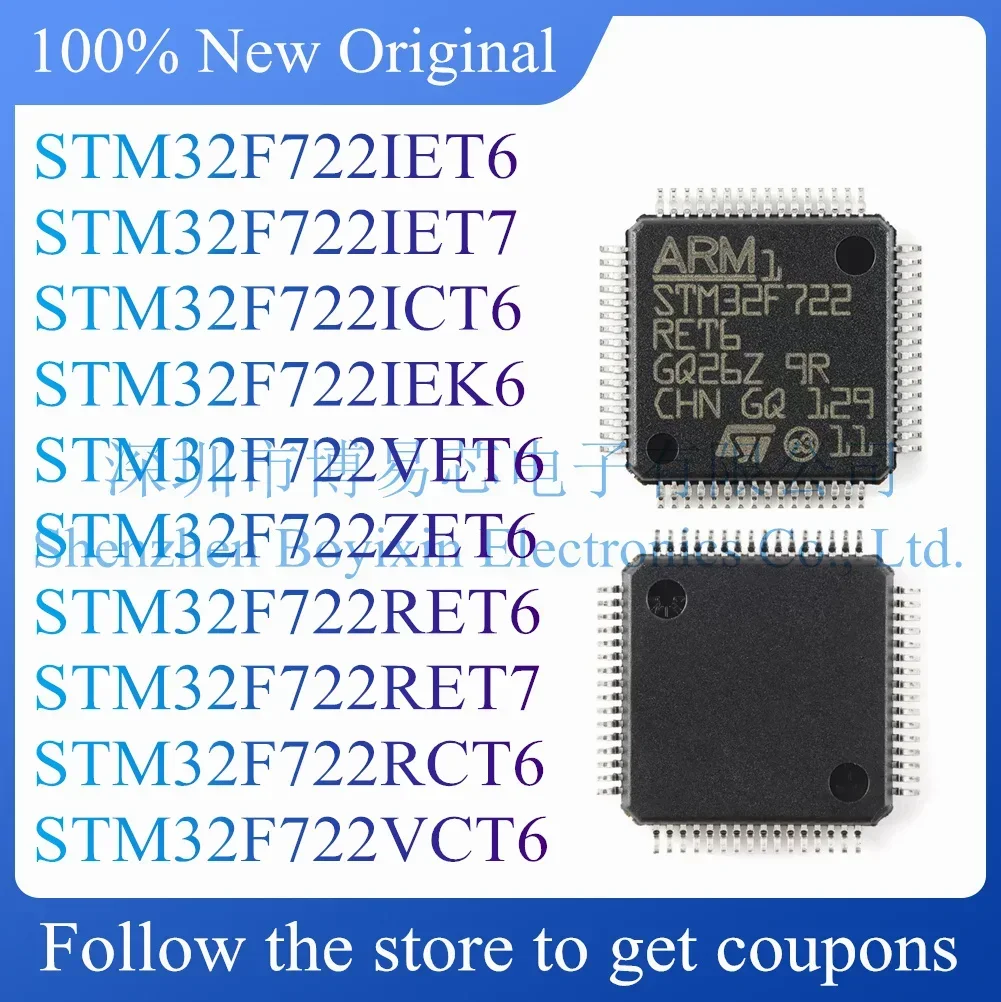 

NEW STM32F722IET6 STM32F722ICT6 STM32F722IEK6 STM32F722VET6 STM32F722ZET6 STM32F722RET6 STM32F722RCT6 STM32F722VCT6 IET7 RET7.