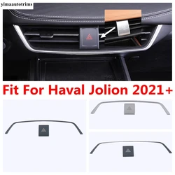 For Haval Jolion 2021 - 2024 Accessories Car Dashboard Center Air Conditioner AC Outlet Vent Warning Lamp Light Panel Cover Trim