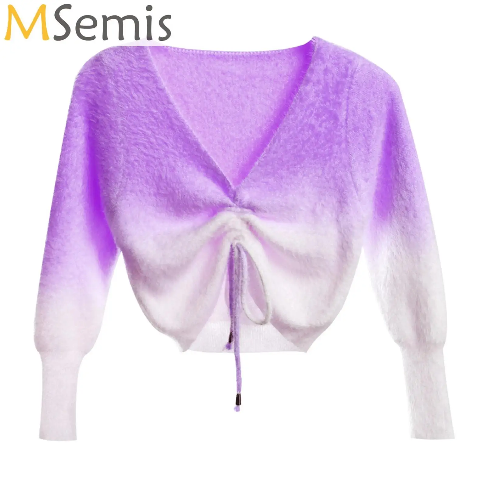 Girls Ballet Sweater Kids Ballet Tops Dance Knitwear Sweater Warm Thermal Dance Coat Boat Neck Knitted Jacket Dance Tops Girls