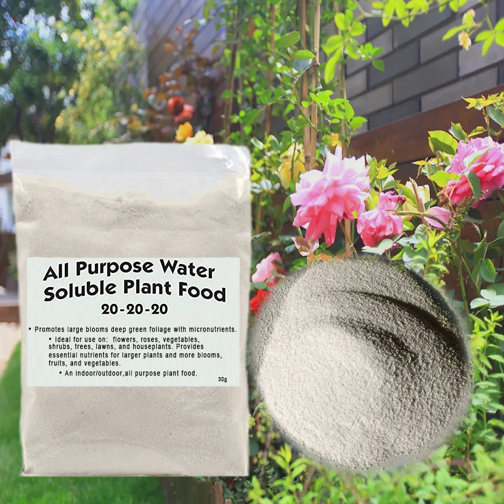 1PC All Purpose 20-20-20 PLUS Water Soluble Fertilizer with Micronutrients Feed Plant Food All indoor and outdoor plants 30g