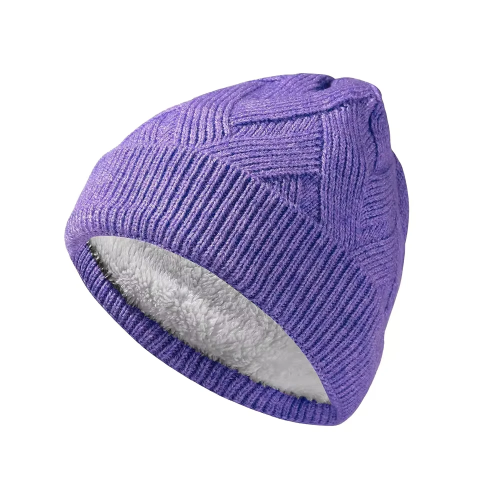 

Winter Leisure Warm Keeping Thickened Knitted Hat Fisherman'S Hat Warm Keeping Hat Color Contrast Knitted Wool Mens Headwear