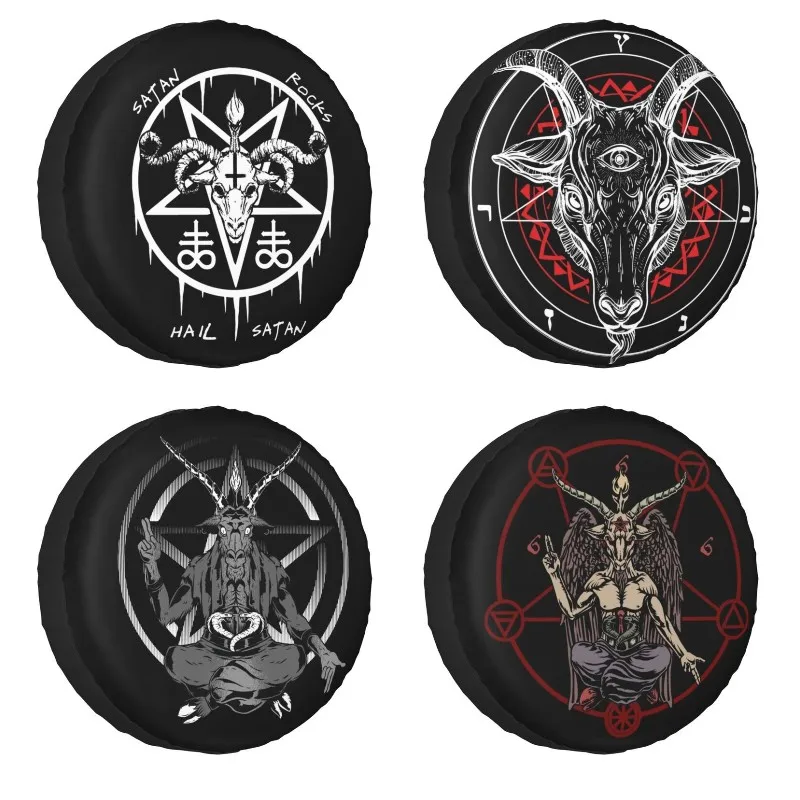 Hagel Satan Rotsen Bandenhoes 4wd 4X4 Suv Satanische Occulte Baphomet Reservewiel Beschermer Voor Honda Crv 14 "15" 16 "17" Inch