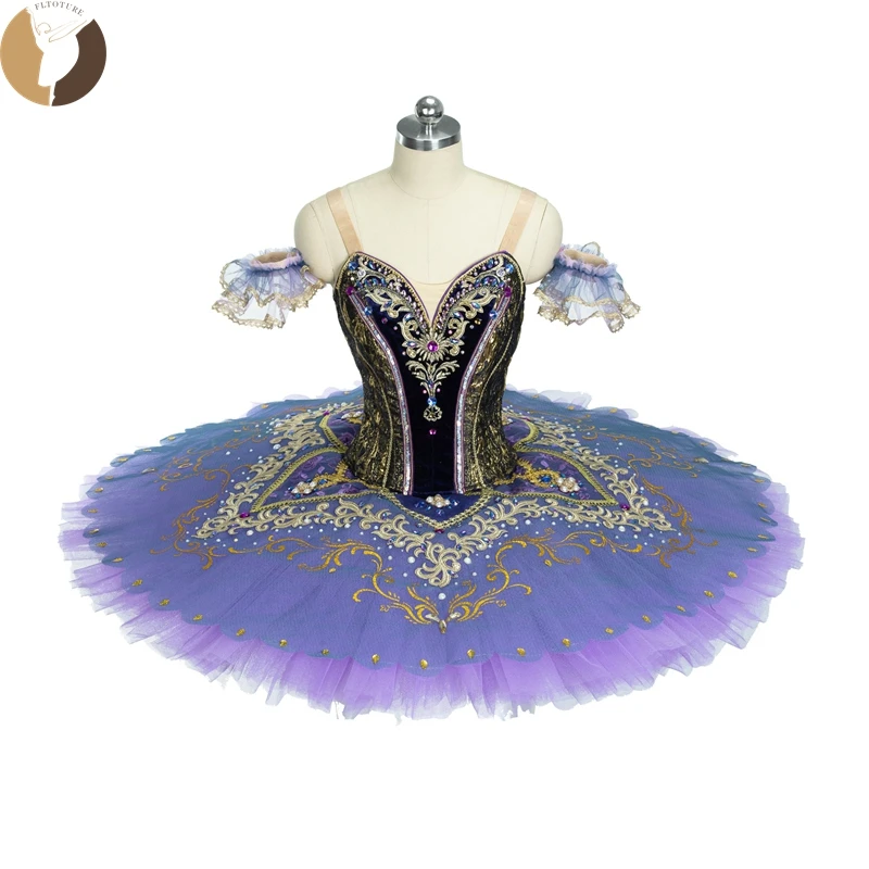 

FLTOTURE профессиональная женская черная фиолетовая блинная юбка-пачка для взрослых, балетная вариация Paquita, классические пачки для девочек на заказ