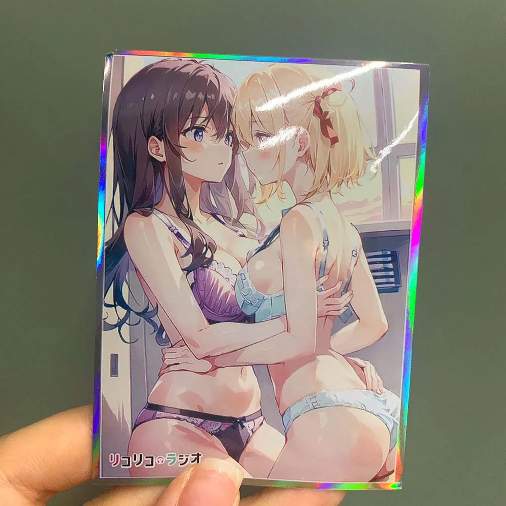 

60Pcs AnimeTwo girls Protective Case Cover MTG/TCG/FGO Trading Card Protectors 67x92mm