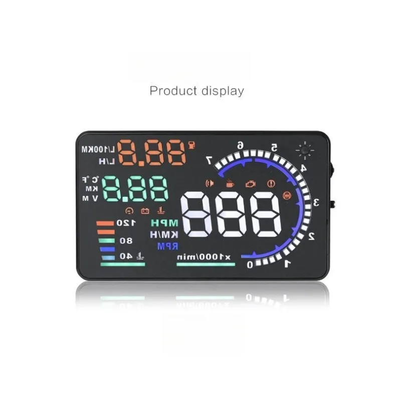 LED Speedometer Water Temp RPM Mete AD Digital Car OBD HUD A8 Head Up Display AUTO HUD OBD Reflect Windshield Screen Projector