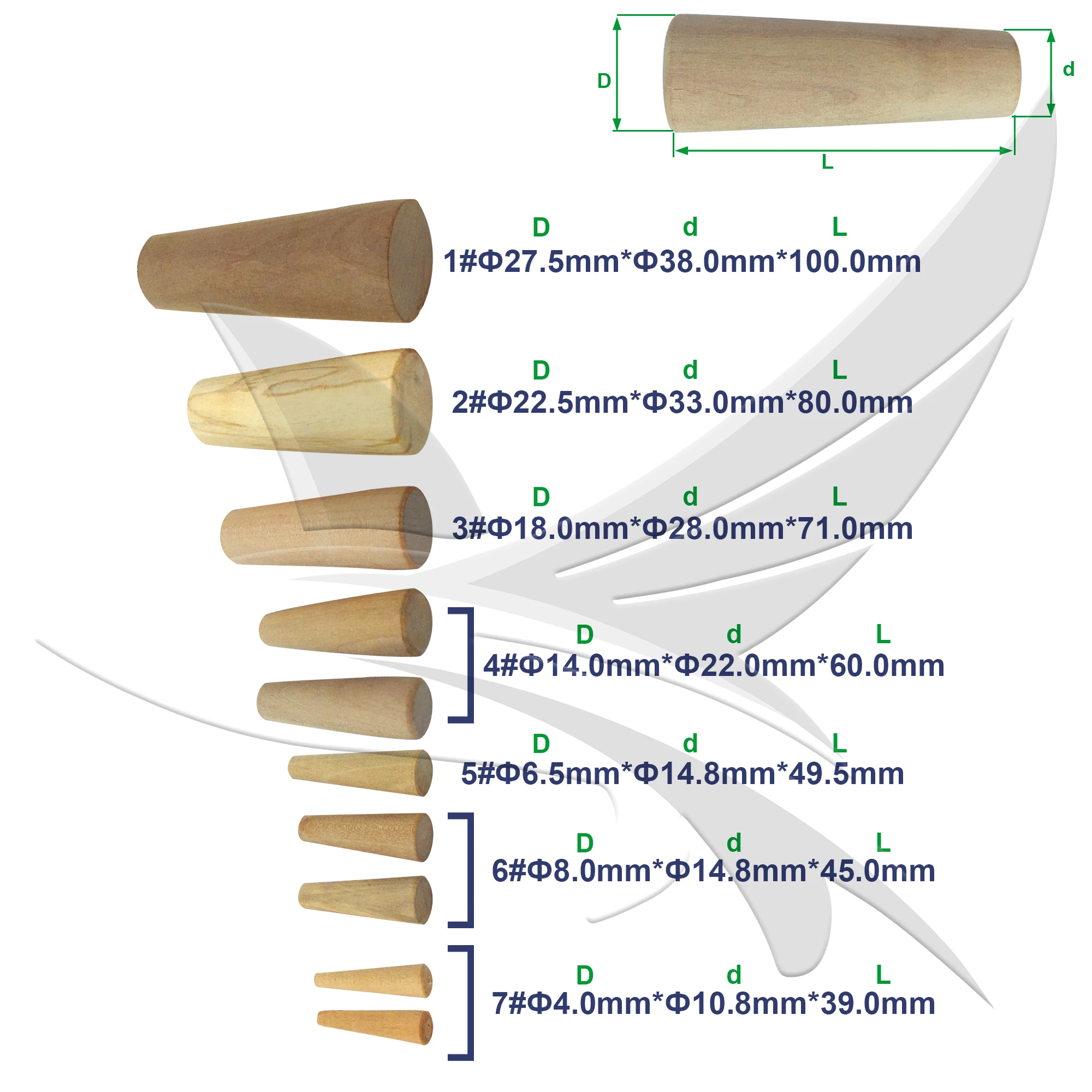 Emergency plug set 10 pieces Marine Safety Wooden Plug for Boat Yacht Sailing Fishing