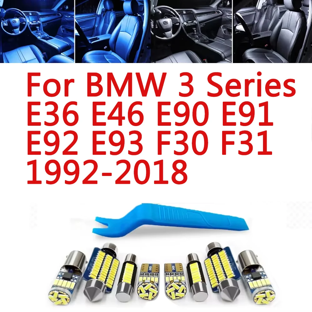 Complete Canbus LED Bulb Interior Dome Reading Door Luggage Light Kit For BMW 3 Series E36 E46 E90 E91 E92 E93 F30 F31 1992-2018