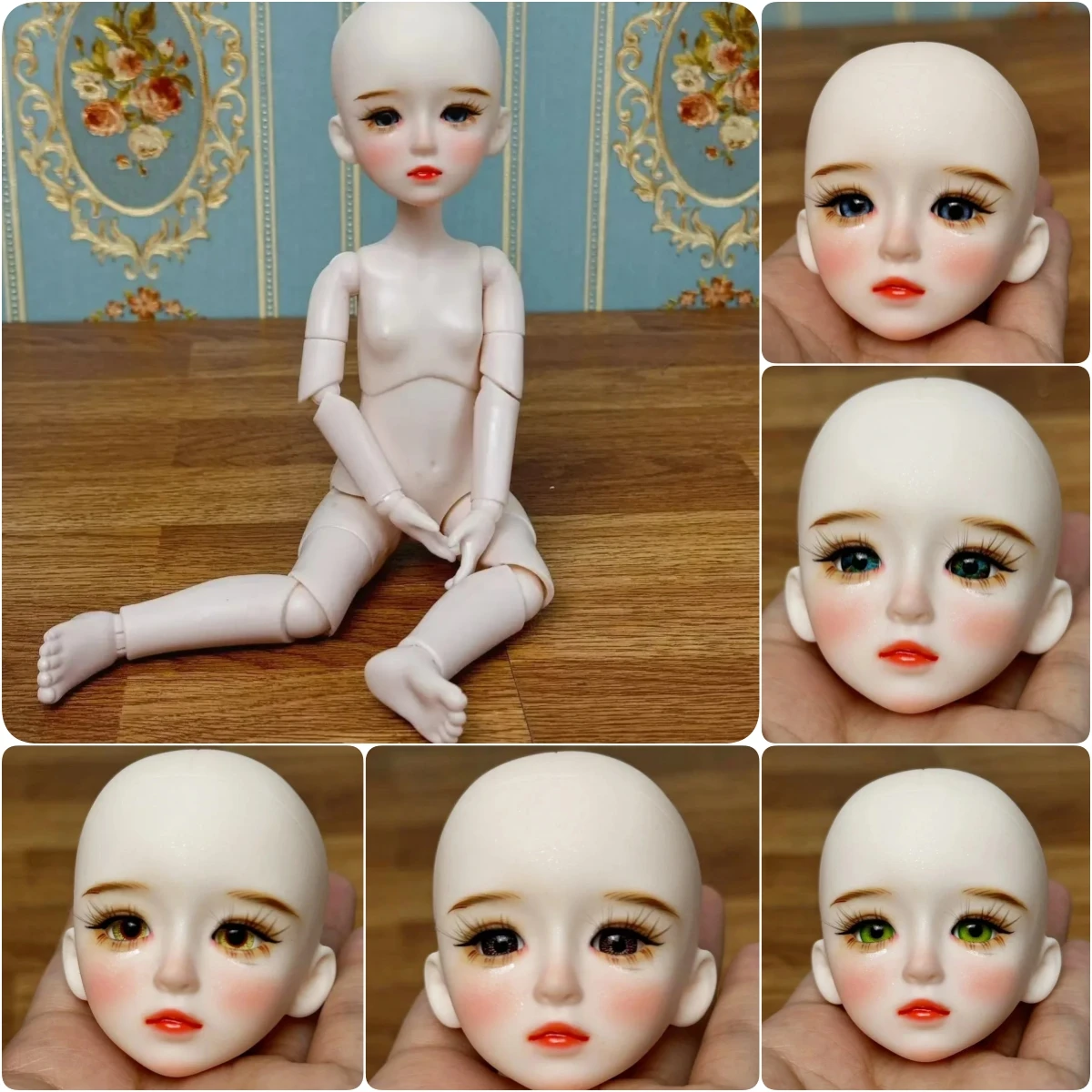 Handmade DIY 30cm Doll Girl Birthday Surprise Dolls Head or Whole 1/6 BJD Doll Children's Toy