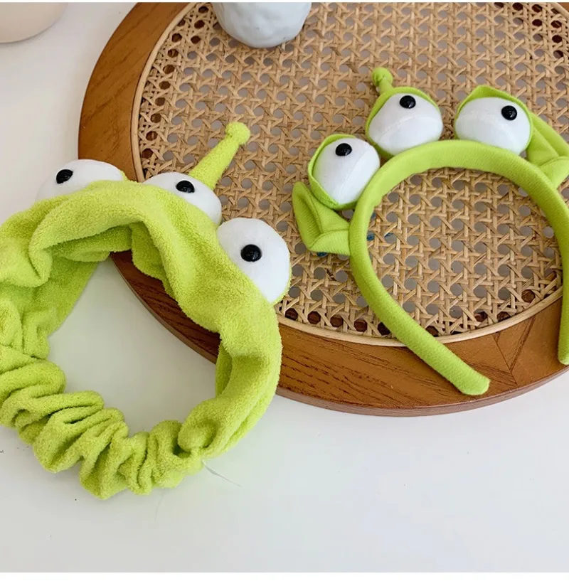 Cute Alien Ears Plush Headband Hair Accessories Shampoo Three Eyes Monster Headband Hair Bands For Women Girls