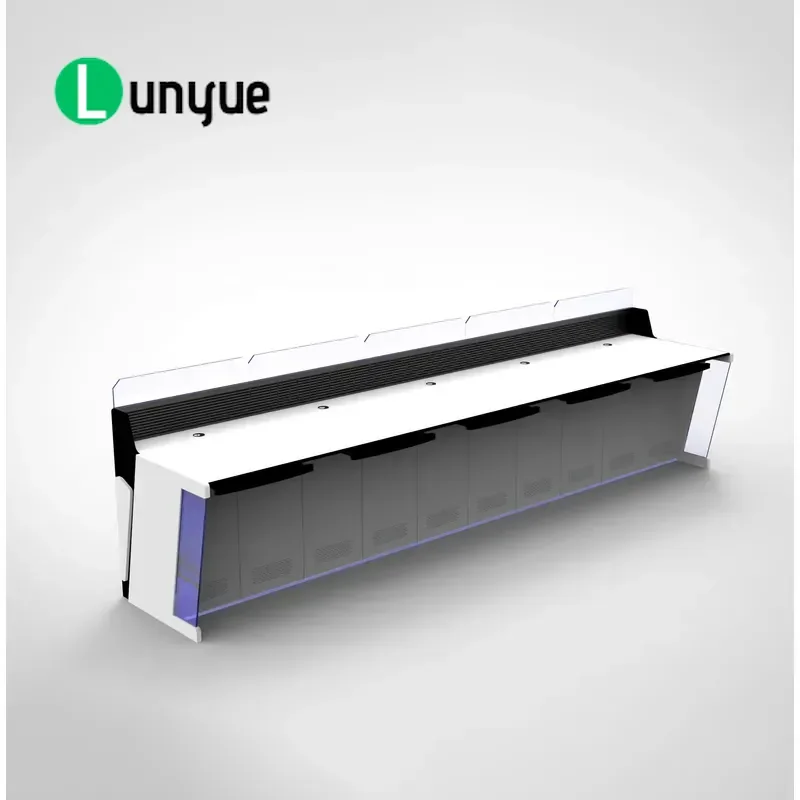 Modular Modern Console Desk Cold Rolled Steel Customizable Size Color For School Monitoring Room Workshop Supermarket