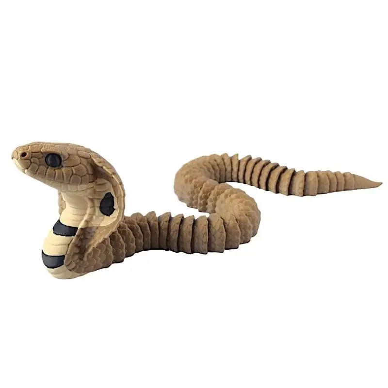 Realistic Modeling Realistic Modeling Snake Ornaments Tabletop Display 3D Printed King Cobra Statue