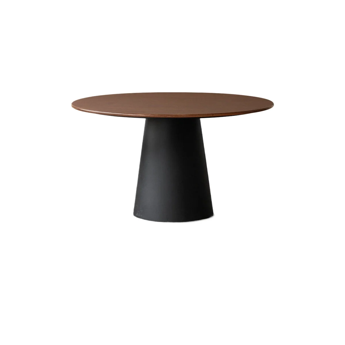 LMM solid wood dining table small apartment restaurant with turntable household walnut eating table