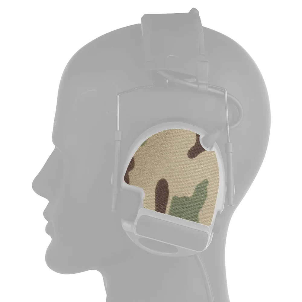 

1Pair Hunting Headset Cable Storage Organizer Camouflage DIY Sticker Magic Patch for ComTac(ⅡⅢⅤⅥ) Hunting Shooting Headphone