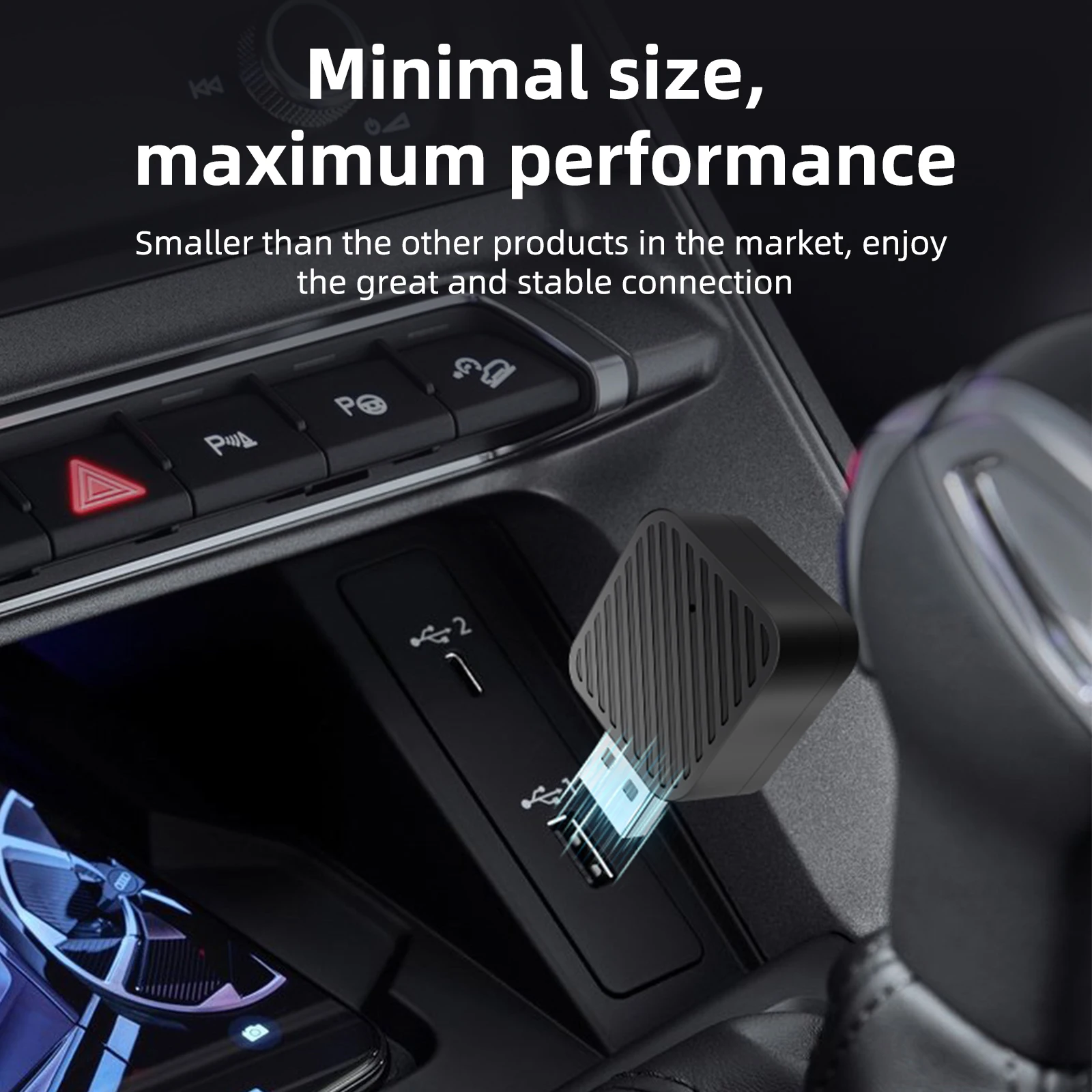 2025 novo mini adaptador sem fio 2 em 1 carplay e android auto em um plug & play 5g wifi bluetooth 5.0 interface usb não cair