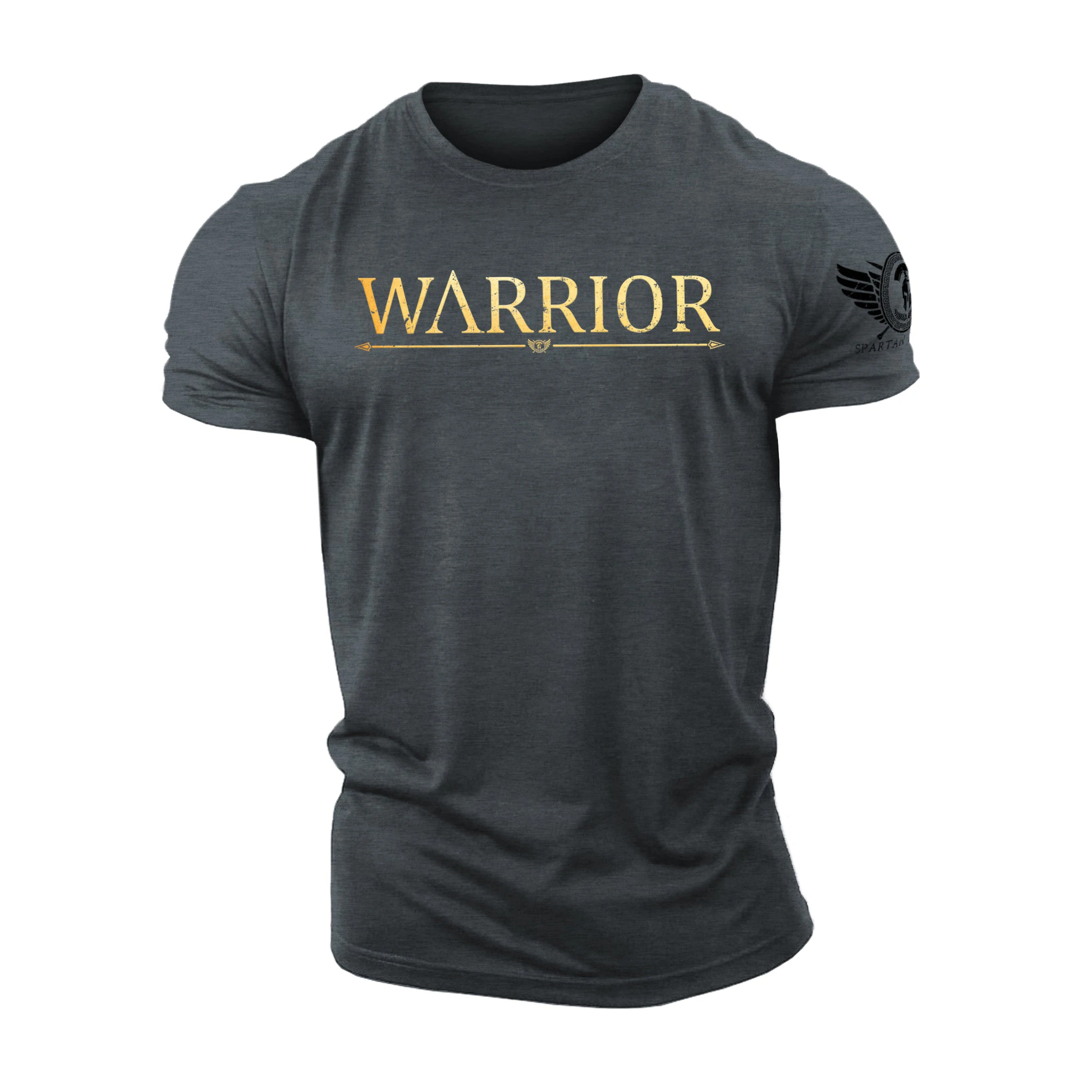 3D Printing Warrior Gold - Spartan Forged - Gym T-Shirt High Quality Cotton Casual Men\'s Short Sleeves Top Tough Guy T-Shirt