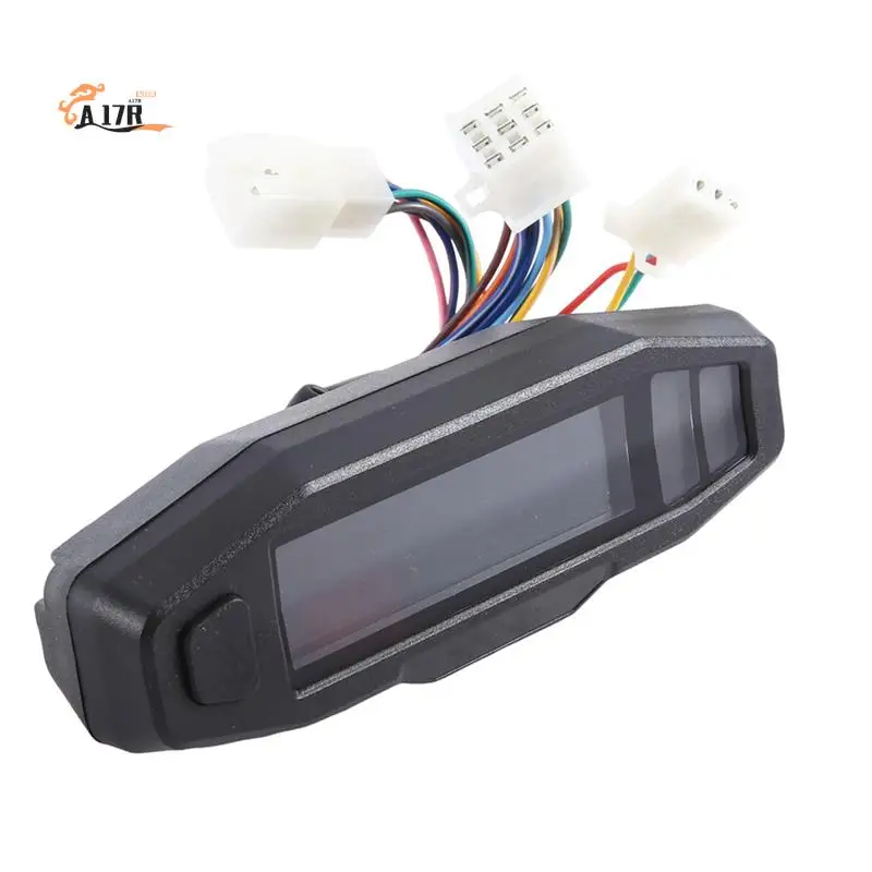 

A17R-Universal Motorcycle Speedometer Tachometer Oil Gauge HD Screen Digital Meters Instrument Cluster Turn Signal Light