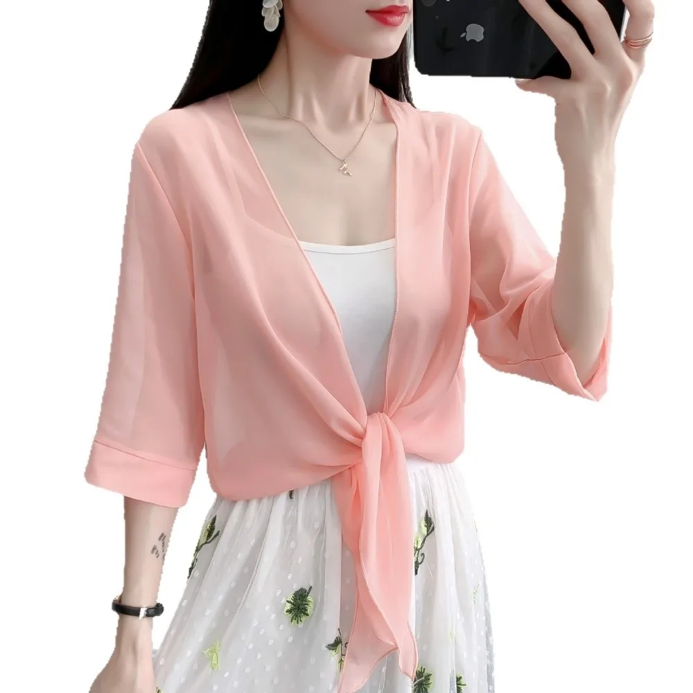 

New Sun Protection Sun Protection Coat Thin Casual Cardigan Breathable Long Sleeves Blusa Women