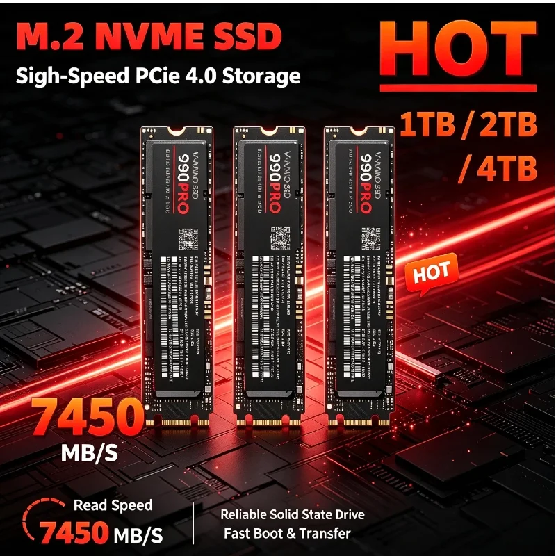 2026 New M.2 NVMe SSD 500GB 1TB 2TB 4TB Internal Solid State Drive High‑Speed Storage Hard Disk For Laptop Desktop Gaming PC