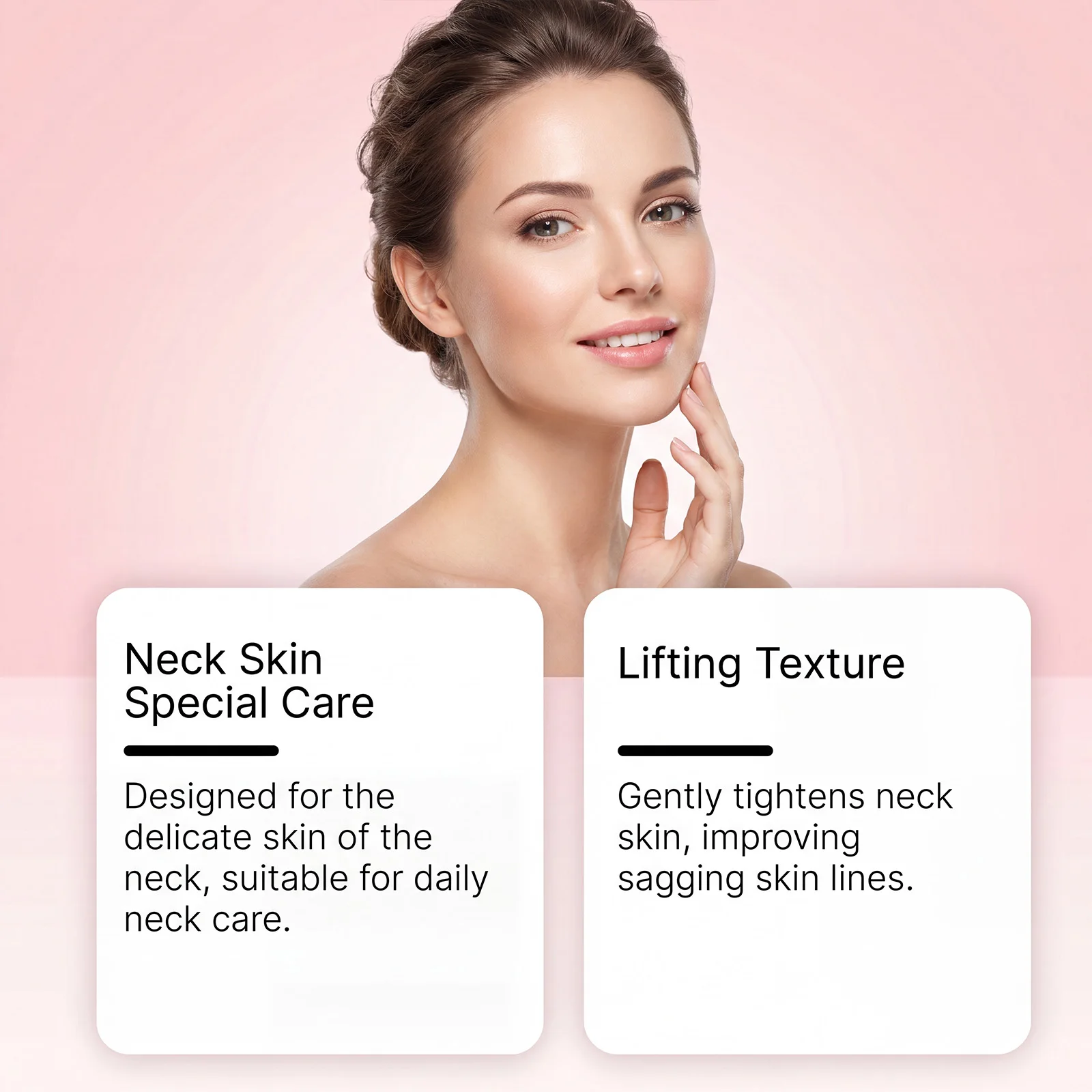 Neck Firming Cream With Gua Sha Tool PDRN Hydrolyzed Collagen Lift Fade Dry Lines Eliminate Double Chin Anti Sagging Neck Cream